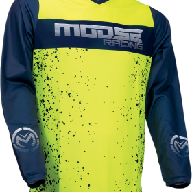 MOOSE RACING JERSEY QUALIFIER NEON GEEL MARINEBLAUW