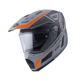 KENNY EXPLORER HELMET GRAPHIC MAT GRIJS ORANJE