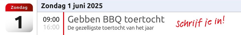 BBQ Tourtocht 1 Juni - Gebben Motoren